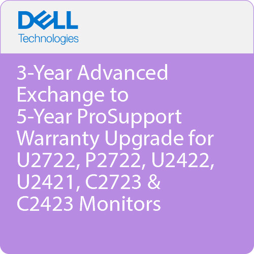 Dell 3-Year Advanced Exchange to 5-Year ProSupport Warranty Upgrade for Monitors