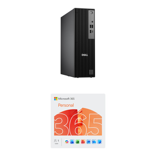 Dell Pro Slim Desktop Computer and Microsoft 365 Personal Kit (1-User License / 12-Month Subscription / Download)