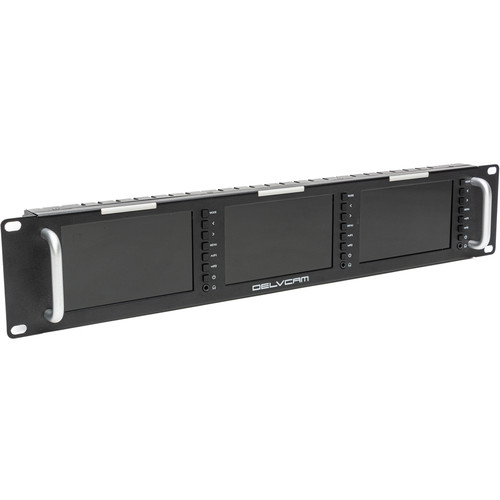 Delvcam 5" Triple Rackmount 3G-SDI/HDMI Video Monitor (Replaced Power Supply/No Packaging)