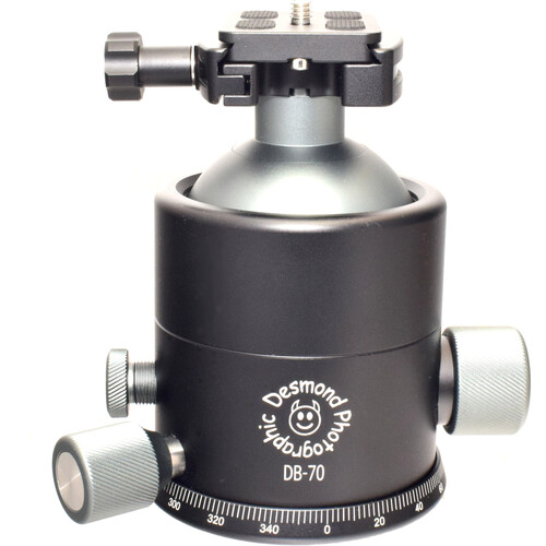 Desmond DB-70 70mm Ball Head with Arca-Type QR Plate