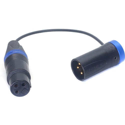 DigitalFoto Solution Limited AR3 Straight XLR Female to Right-Angle XLR Male Audio Recording Cable (1.3')