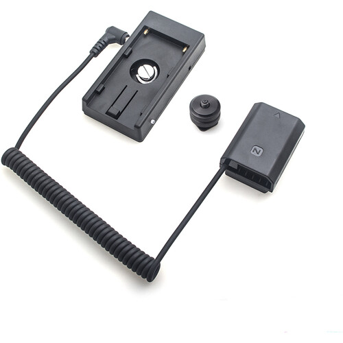 DigitalFoto Solution Limited L-Series Battery Plate to Sony NP-FZ100 Dummy Battery (Coiled 14 to 39" Cable)