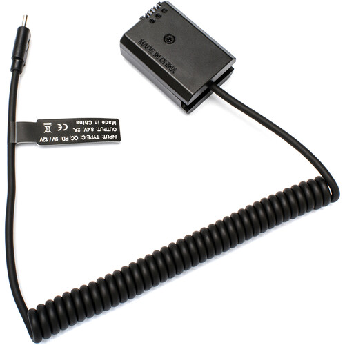 DigitalFoto Solution Limited USB-C PD to NP-FW50 Dummy Battery Coiled Power Cable (3.3')