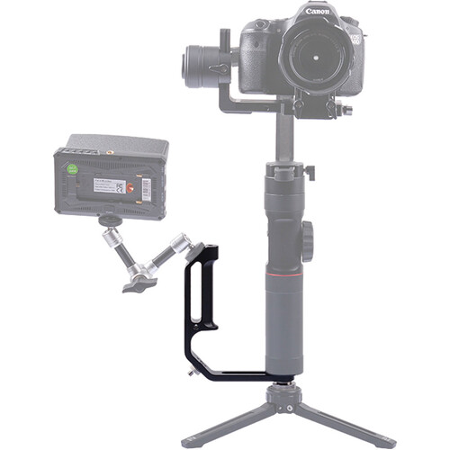 DigitalFoto Solution Limited Universal L-Bracket with Cold Shoe Mount for DJI RS 2/3, RS 3/4 Pro, RS 5 & Single-Handle Gimbals