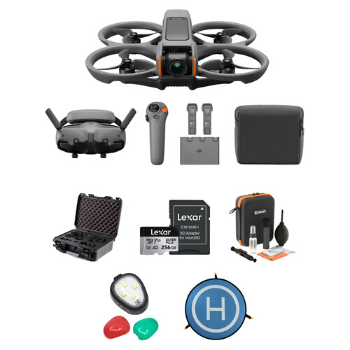DJI Avata 2 FPV Drone with 3-Battery Fly More Combo & Accessory Bundle