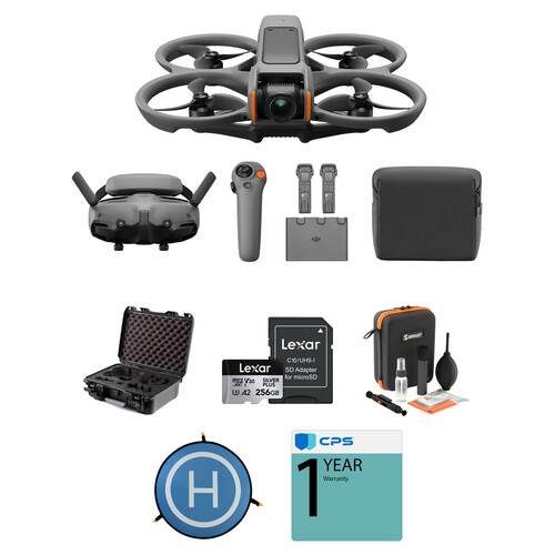 DJI Avata 2 FPV Drone with 3-Battery Fly More Combo & Hard Case Accessory Kit
