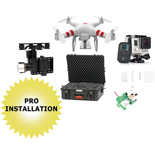 DJI Phantom & HERO3+ (Black) with Pre-Installed Gimbal & Case