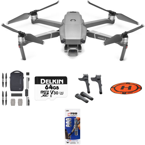 DJI Mavic 2 Pro with Fly More Combo, 64GB microSD & Accessories Kit