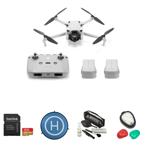 DJI Mini 3 Drone with RC-N1 Remote & Memory Kit (Fly More Combo)