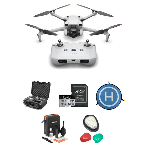 DJI Mini 3 Drone with RC-N1 Remote & Hard-Shell Travel Case Kit