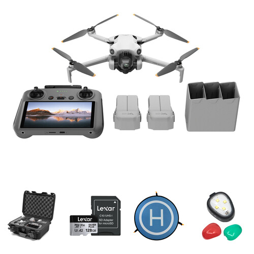 DJI Mini 4 Pro Drone Fly More Combo with RC 2 and Memory Card/Landing Pad Kit