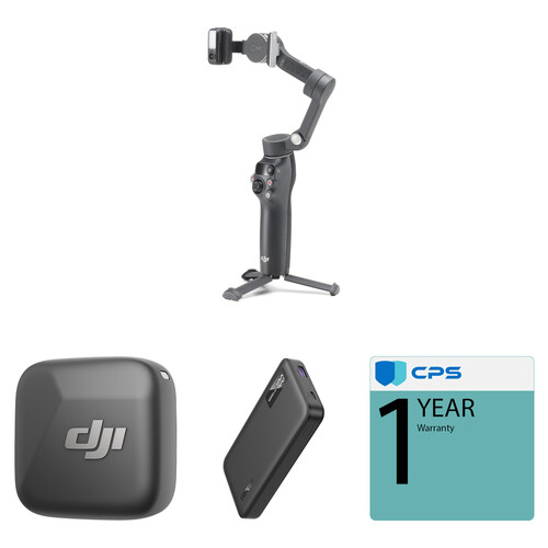 DJI Osmo Mobile 7P Smartphone Gimbal with Mini Clip-On Transmitter & Power Bank Kit (Black)