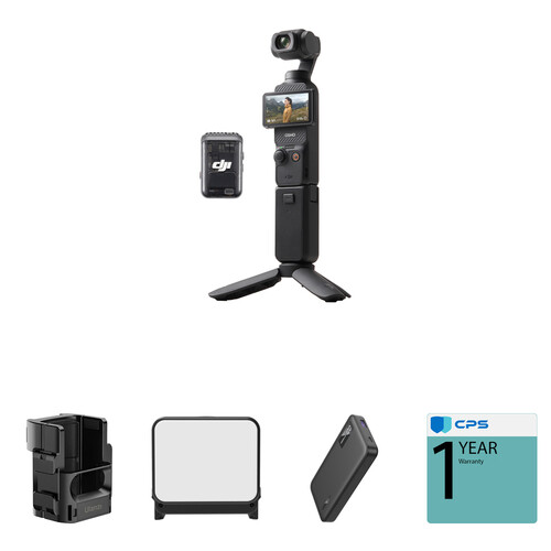 DJI Osmo Pocket 3 Creator Combo with LED Light Expansion Kit