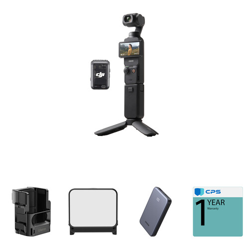 DJI Osmo Pocket 3 Creator Combo with LED Light Expansion Kit