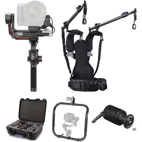 DJI RS 3 Pro Gimbal Kit with Ready Rig Support & ProArm, Ring Grip & Waterproof Case