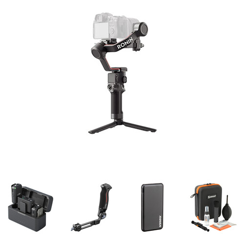 DJI RS 3 Gimbal Stabilizer with 2-Person Wireless Microphone System/Recorder