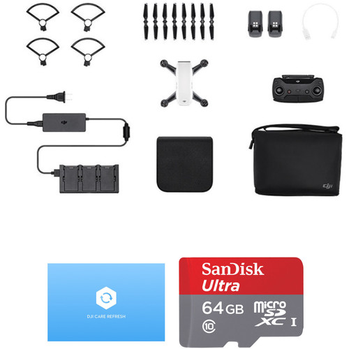 DJI Spark Fly More Combo Kit with Care Refresh (Alpine White)