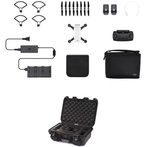 DJI Spark Quadcopter Fly More Combo Kit with Hard Case (Alpine White/Black)