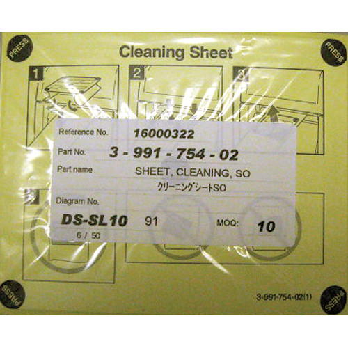 DNP Feed Roller Cleaning Sheets for CX1 and CR10L (2 Sheets)