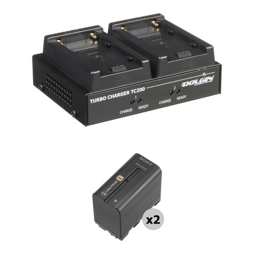 Dolgin Engineering TC200-SON Two-Position Charger Kit with 2 x Sony NP-F970 Batteries