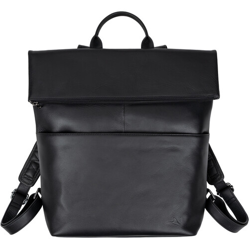Dorr MANTA Leather Flap Backpack (Black)