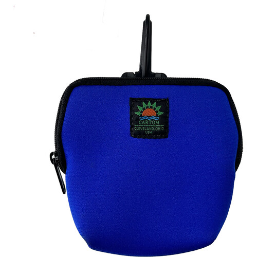 Dot Line Wide-Mouth Neoprene Lens Pouch (Blue, X-Small)