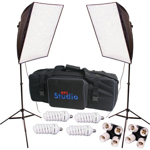Dot Line RPS 280W Dual Square Softbox Fluorescent Kit
