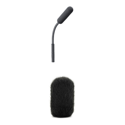 DPA Microphones 4098 CORE Supercardioid Microphone with 6" Full Gooseneck & Bubblebee Fur Windkiller Kit (Black)