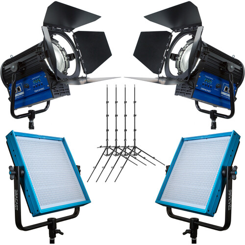 Dracast Complete Remote Newsroom Studio Bi-Color 4-Light Kit