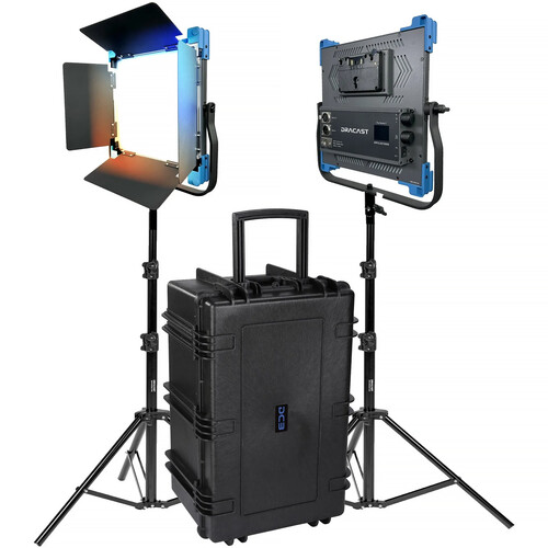 Dracast Pro Series II LED1000 Bi-Color LED Light Panel (2-Light Kit, Gold Mount)