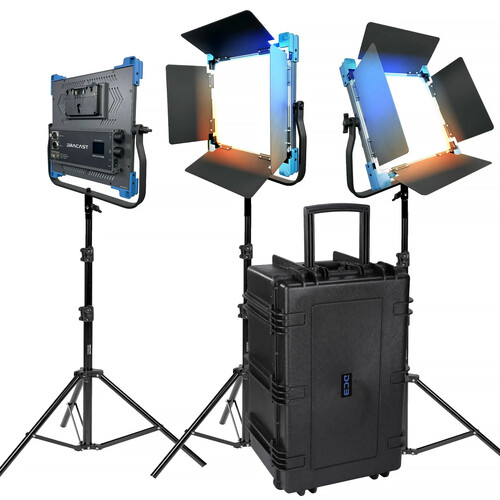 Dracast Pro Series II LED1000 Bi-Color LED Light Panel (3-Light Kit, Gold Mount)