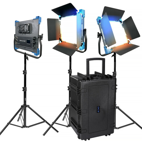 Dracast Pro Series II LED1000 Bi-Color LED Light Panel (3-Light Kit, V-Mount)