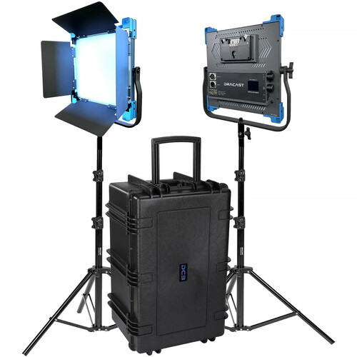 Dracast Pro Series II LED1000 Daylight LED Light Panel (2-Light Kit, Gold Mount)
