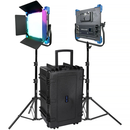 Dracast Pro Series II LED1000 RGB LED Light Panel (2-Light Kit, Gold Mount)