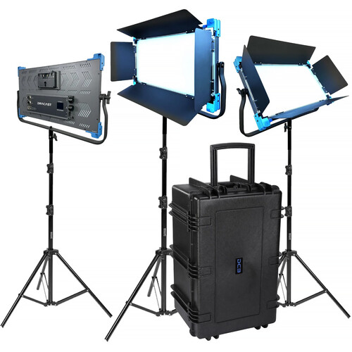 Dracast Pro Series II LED2000 Daylight LED Light Panel (3-Light Kit, Gold Mount)