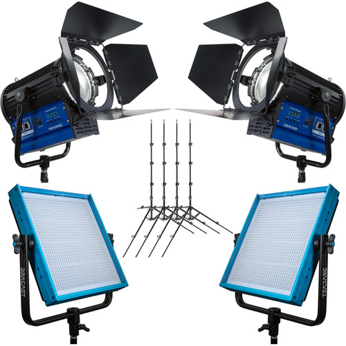 Dracast Complete Remote Newsroom Studio Daylight 4-Light Kit