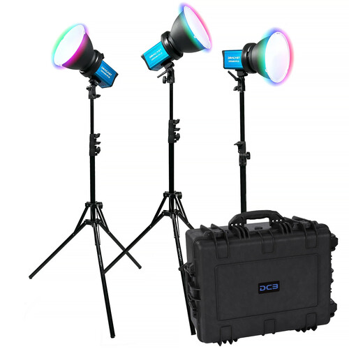 Dracast X Series M80RGB RGB LED Monolight (V-Mount, 3-Light Kit with Hard Case)