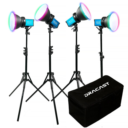 Dracast X Series M80RGB RGB LED Monolight (V-Mount, 4-Light Kit with Nylon Case)