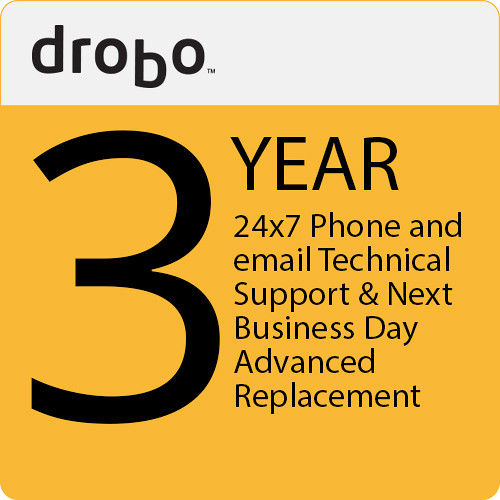 Drobo 3-Year Next Business Day Advanced Replacement Warranty for the Drobo 8D