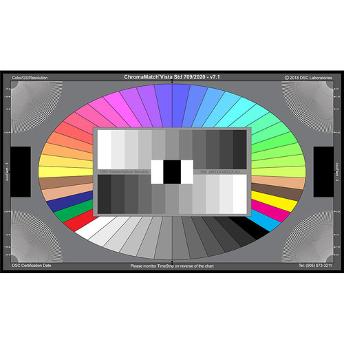 DSC Labs ChromaMatch Vista Standard  Chart (17X10")