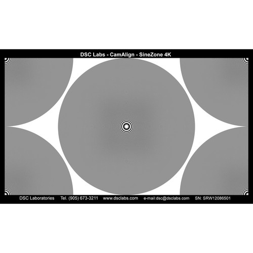 DSC Labs SineZone Test Chart for Digital Camera (Prefix SRW)