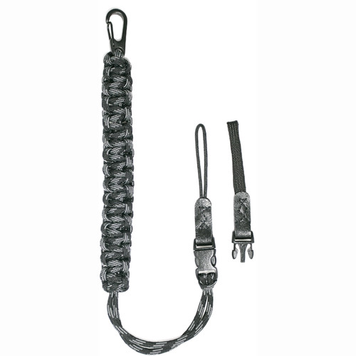DSPTCH Camera Wrist Strap (Black Camo with Black Stainless Steel Clip)