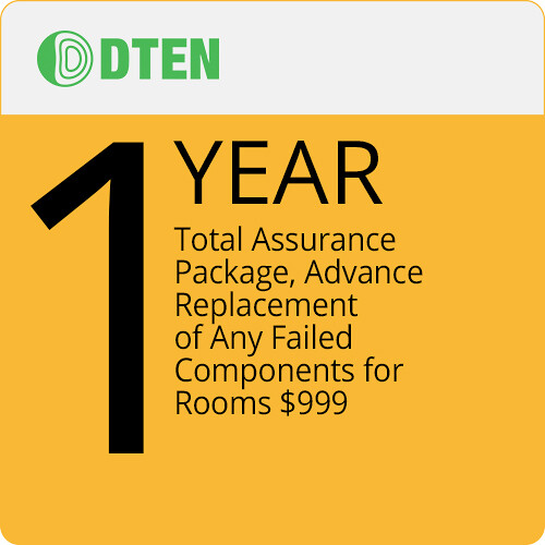 DTEN 1-Year Total Assurance Package, Advance Replacement of Any Failed Components for Rooms Up to $999.
