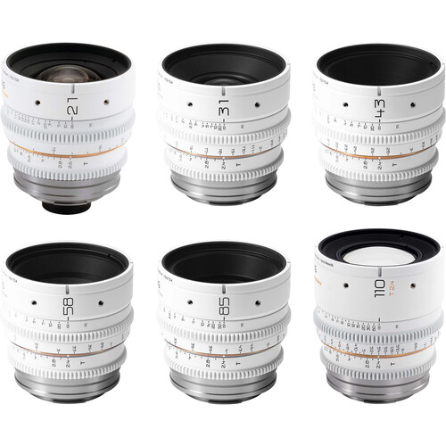 DULENS APO MINI PRIME 5本 白 T2.4 PL 箱入り Dulens APO Mini Prime T2.4/T2.5/T2.6 6-Lens Set AMPCS-W-EF B&H