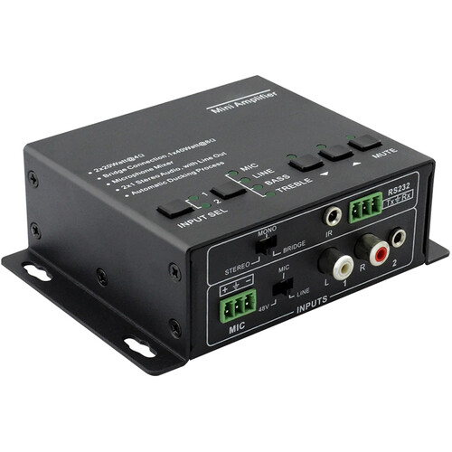 DVDO AA2X20W-1 2 x 20W Class-D Audio Amplifier with 3 Inputs