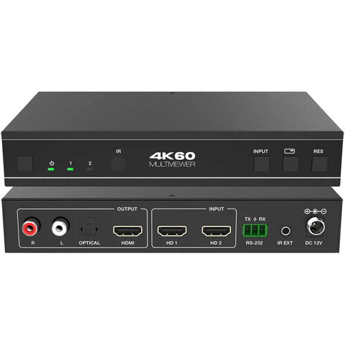 DVDO 4K 2x1 Seamless HDMI Switcher with Multiview & Audio Output