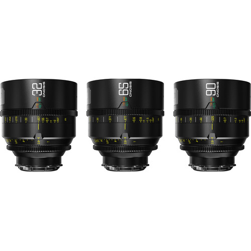 DZOFilm 32, 65, 90mm T2.8 Gnosis Macro Prime 3-Lens Kit (LPL with PL & EF Mounts, Meters)
