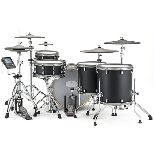 E F NOTE 7X Acoustic Designed Electronic Drum Set (Black Oakish)