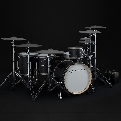 E F NOTE Pro 700X Series 703X 5-Piece Electronic Drum Kit (Matte Black)