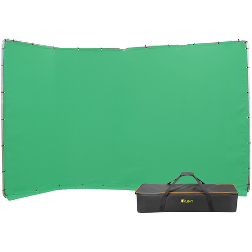 ikan Portable Panoramic Chroma-Key Backdrop Screen (Chroma-Key Green, 13.1 x 7.8')